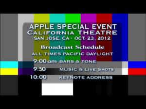 Apple Präsentation vom 23.10.2012 Apple Präsentation vom 23.10.2012